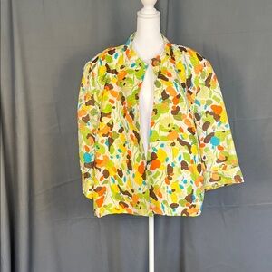 Colorful Silk Floral Jacket